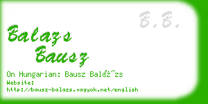 balazs bausz business card